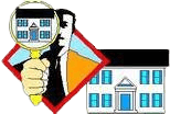 Image of house inspector with magnifying glass