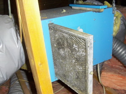 air exchanger in roofspace